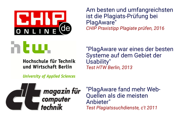 Test of PlagAware in the press