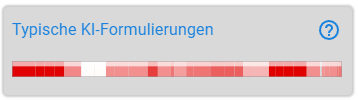 Ergebnise des KI-Detektors für Fallbeispiel 1